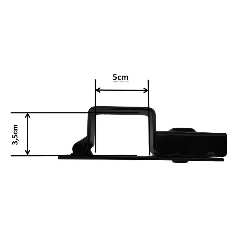 Trava Porta Cadeado Para Portao 35 X 50 Tecnotrava Cor Preto