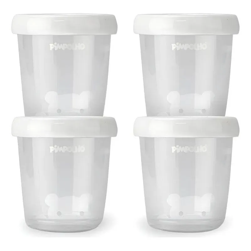 Pote Leite Materno Bebê 180ml Kit Com 4 Potinho Pimpolho