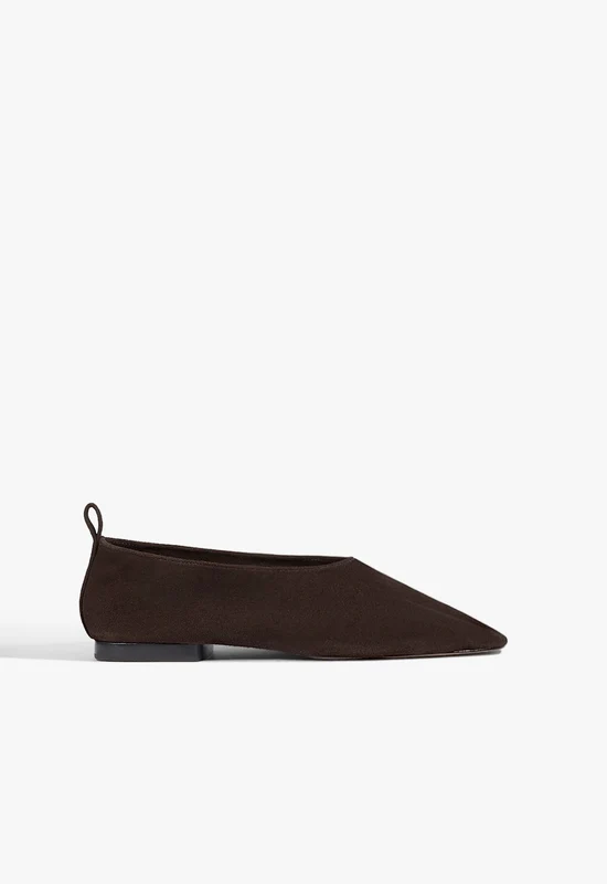 Hadley Suede Ballet Flat 10.5 / Dark Brown / Suede