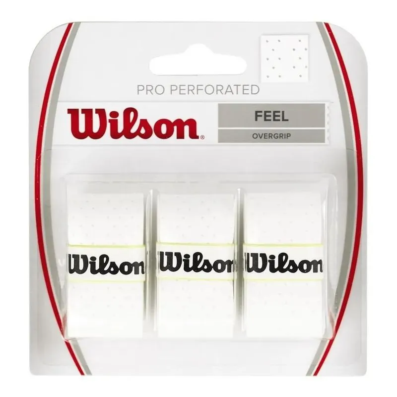 3x Pacote X3 Wilson Pro Overgrip Perfurated Cubregrip Tennis