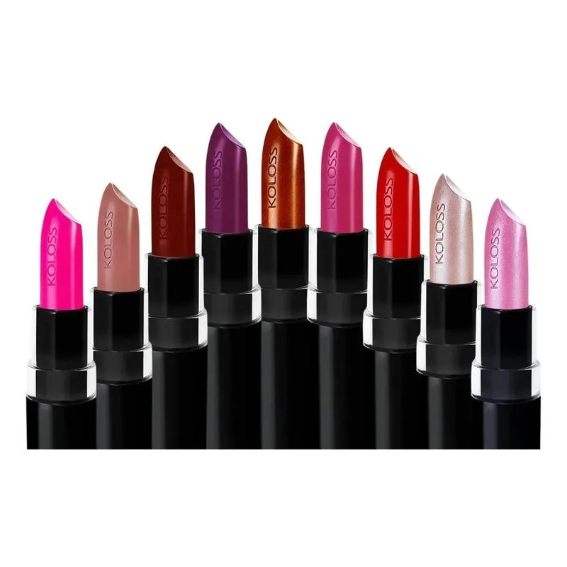 3x Batom Lipstick Koloss Make Up Cores Vibrantes