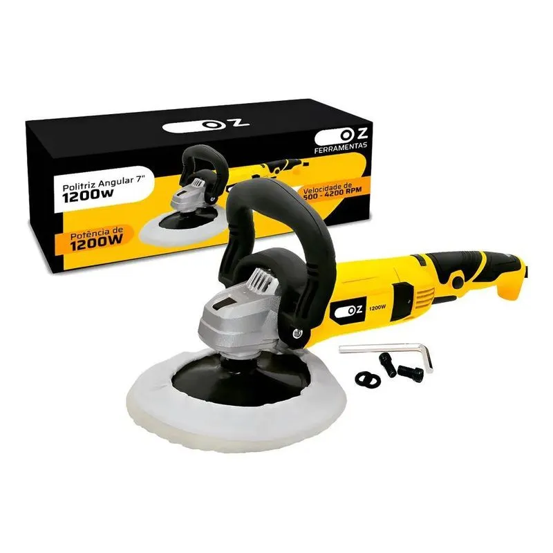 Politriz Angular Automotiva 7 Polegadas 1200w 500-4200rpm Pz