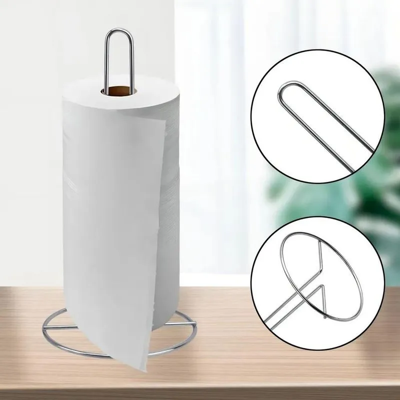 5x Suporte Porta Papel Toalha De Mesa Cromado
