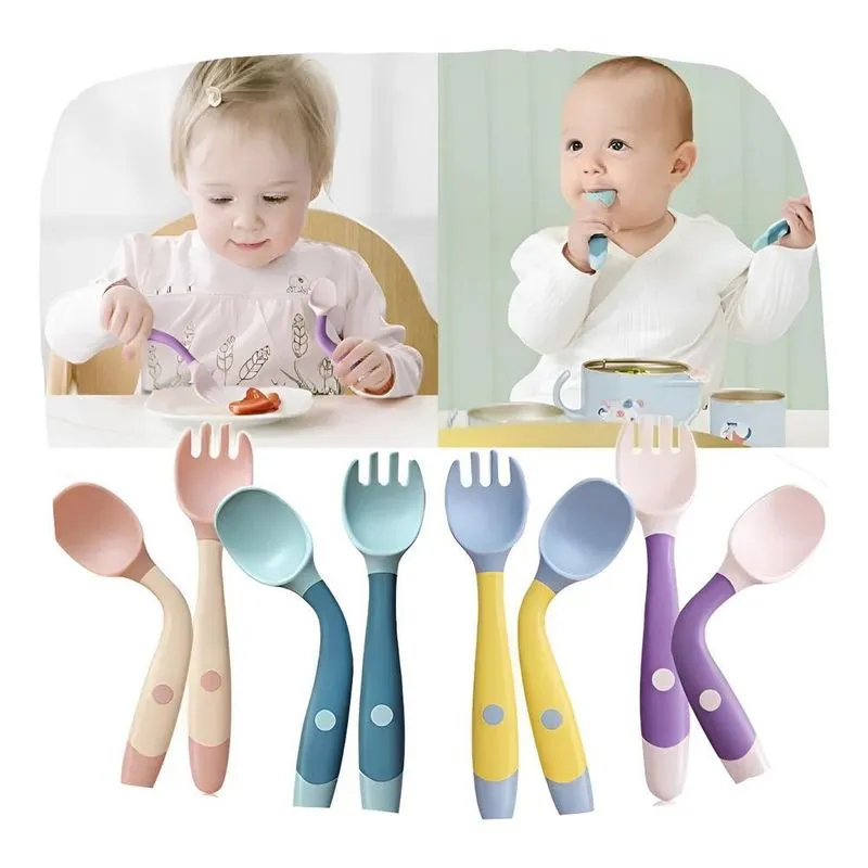 Colher Garfo Infantil Introdução Pa Talher Infantil - Lilás