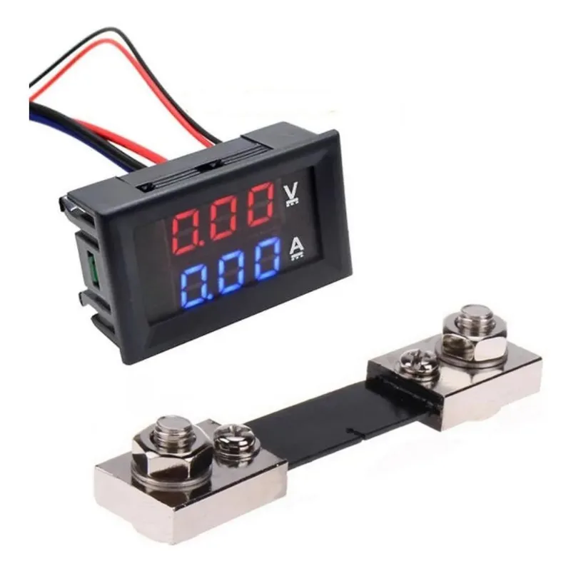 10x Voltímetro Amperímetro + Shunt Dc 0-100v 0-100a Mfl