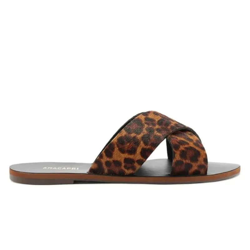 Sandália Rasteirinha Feminina N°35 Anacapri Couro Animal Print (MP)