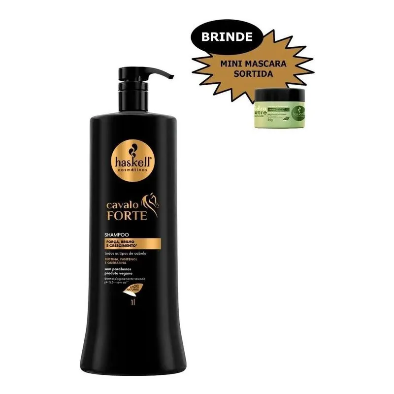 10x Shampoo Haskell Cavalo Forte 1l +