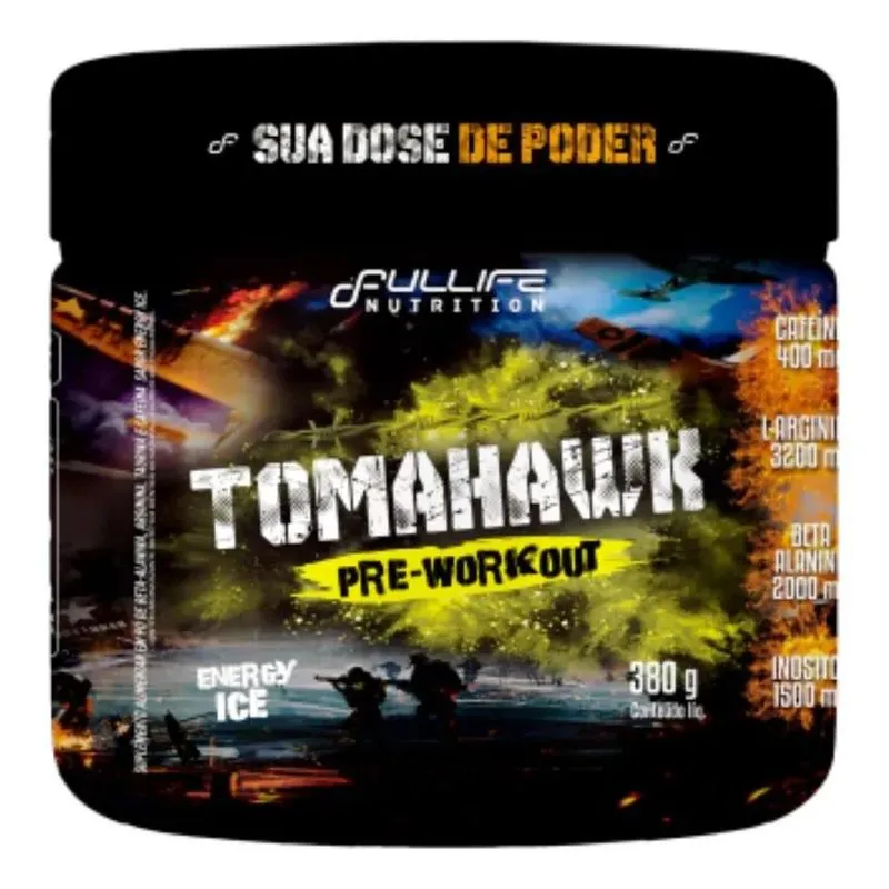 Pré Treino Tomahawk Beta Alanina + Arginina + Inositol 380g