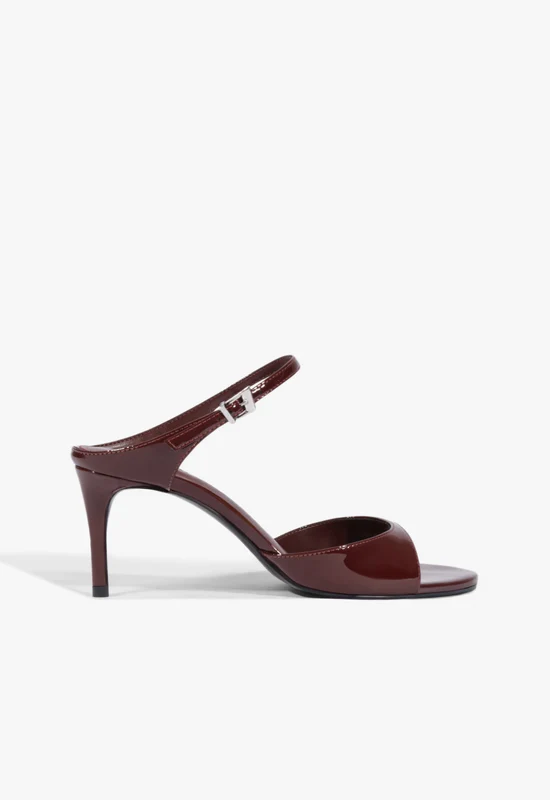 Lyra Mid Patent Sandal 6.5 / Port Burgundy / Patent