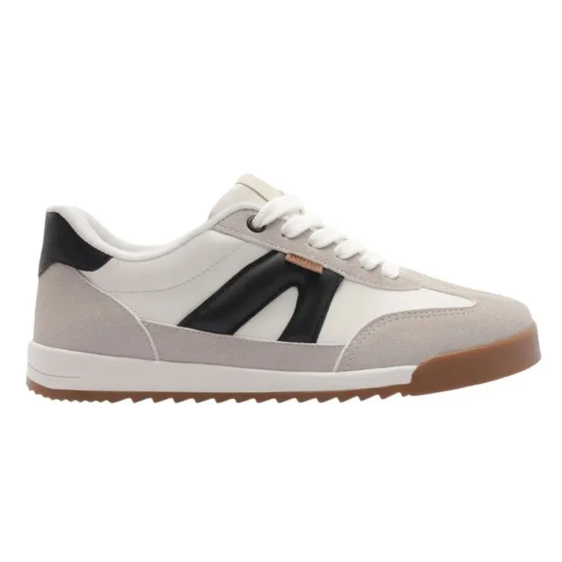 Tênis Casual Feminino Nº38 Anacapri AC1119 Cadarço Duplo Branco Preto (MP)