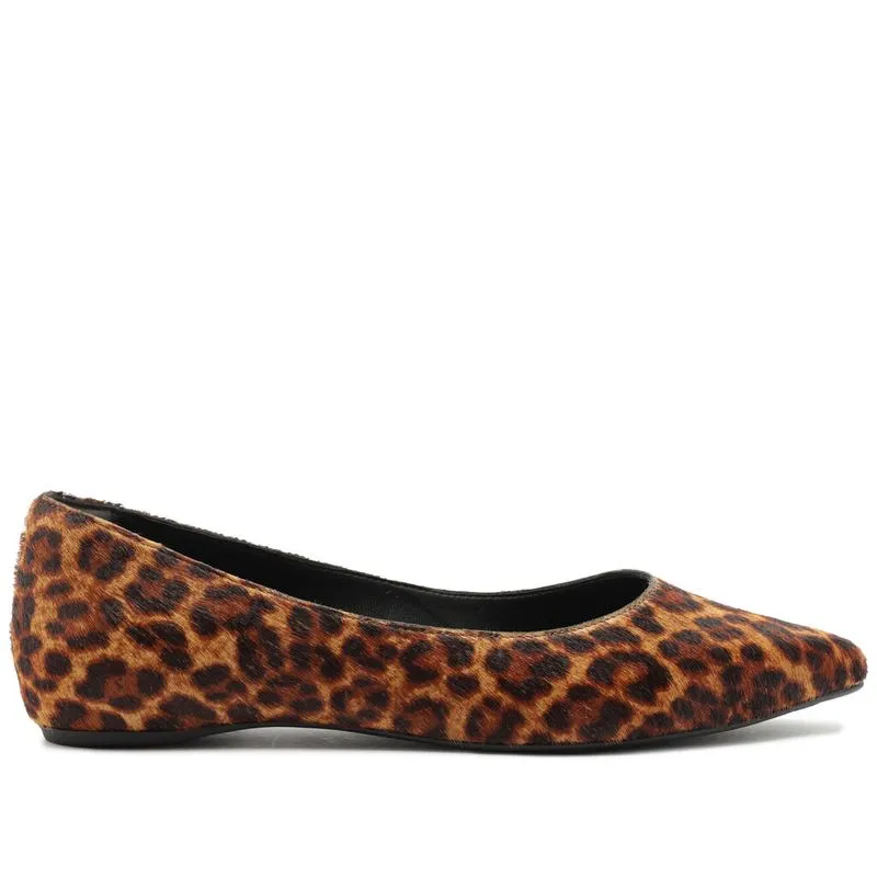 Sapatilha Anacapri Bico Fino Animal Print PELO ONCA S - NATUR BROWN - 40