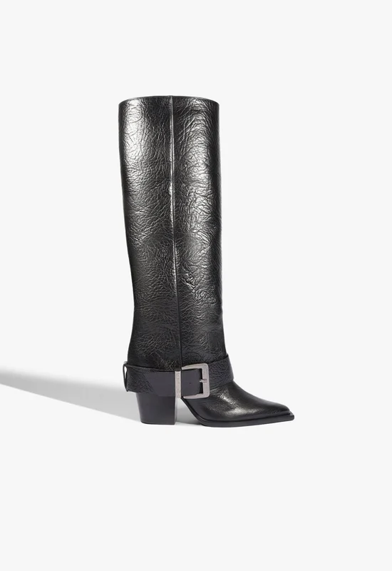 Parker Up Leather Boot 9.5 / Black / Leather