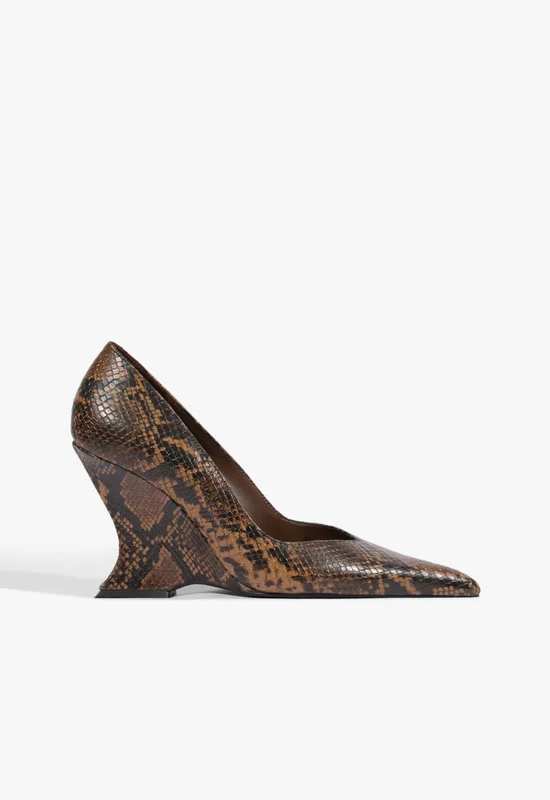 Siena Leather Pump 7.5 / Animal Print / Snake