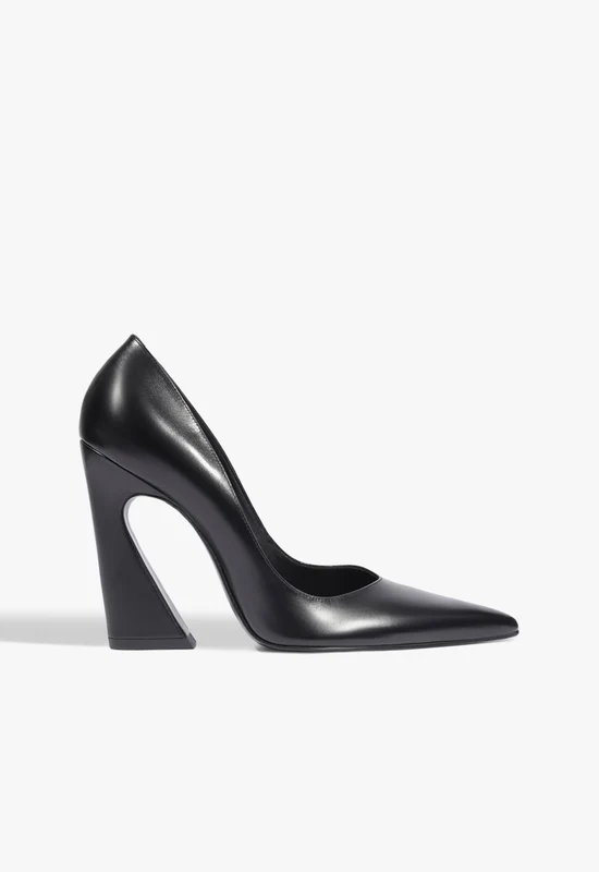 Lexi Block Leather Pump 6.5 / Black / Leather