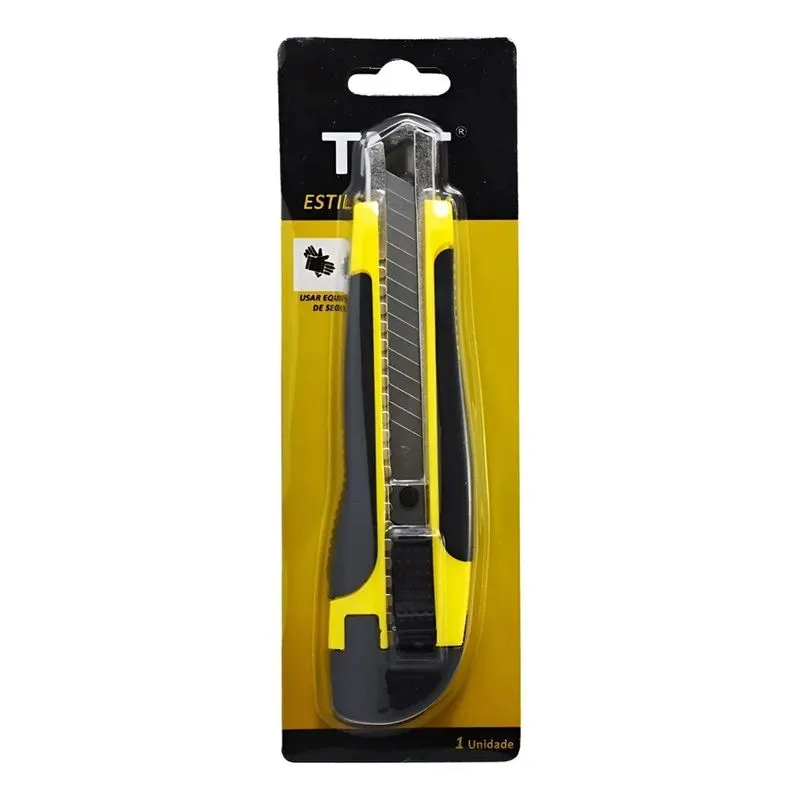 Estilete Profissional Emborrachado Lâmina 18mm