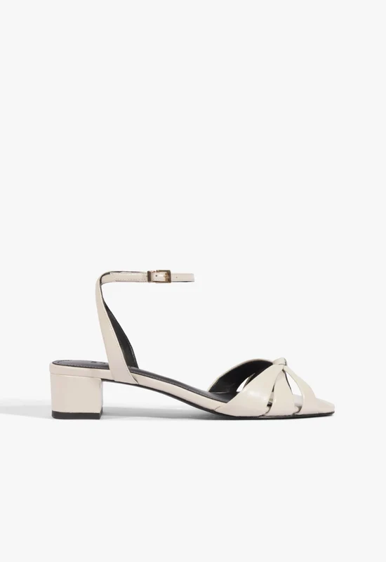 Carmen Mid Leather Sandal 5 / Sugar White / Leather