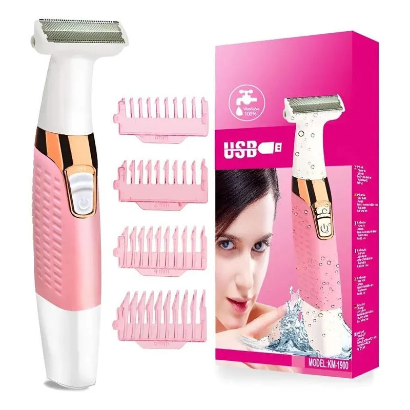 Depilador Íntimo Elétrico Feminino: Pele Li - Rosa 110v/220v