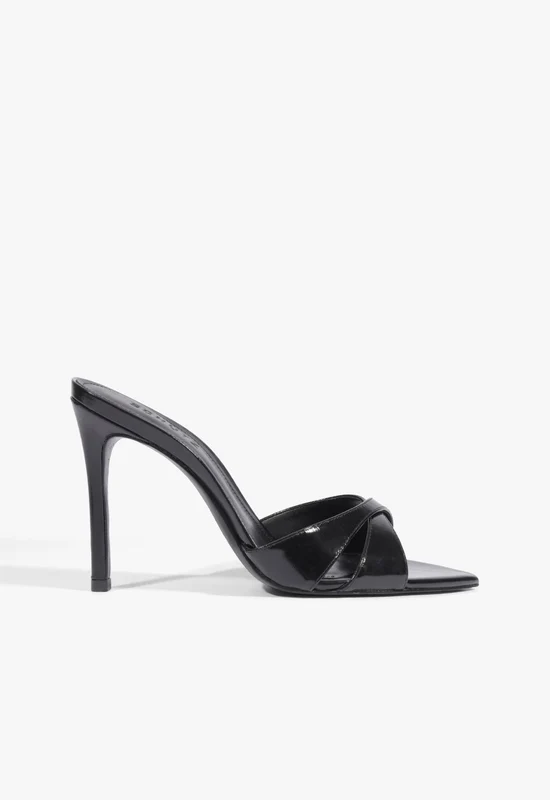 Maxie Mule Leather Sandal 5.5 / Black / Leather