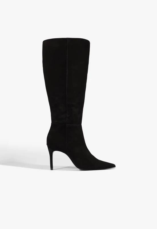 Mikki Up Suede Boot 10 / Black / Nubuck