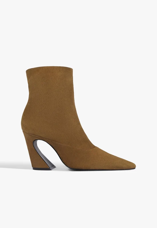 Lexi Mid Suede Bootie 5.5 / Dried Olive / Suede