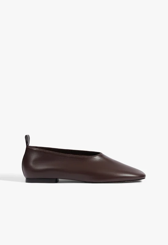 Hadley Leather Ballet Flat 6 / Maplewood / Leather