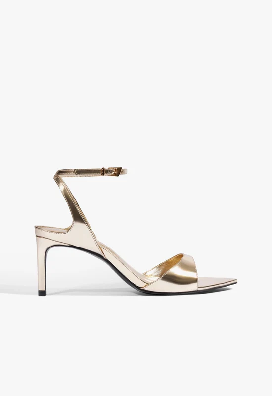 Zosia Mid Metallic Sandal 8.5 / Platinum / Patent