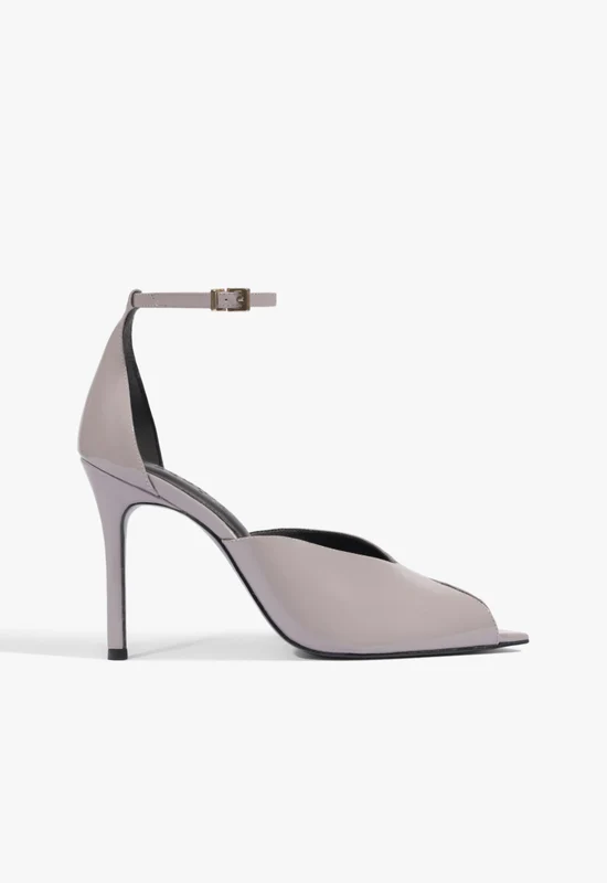 Ingrid Lace Patent Pump 5 / Blue Gray / Patent