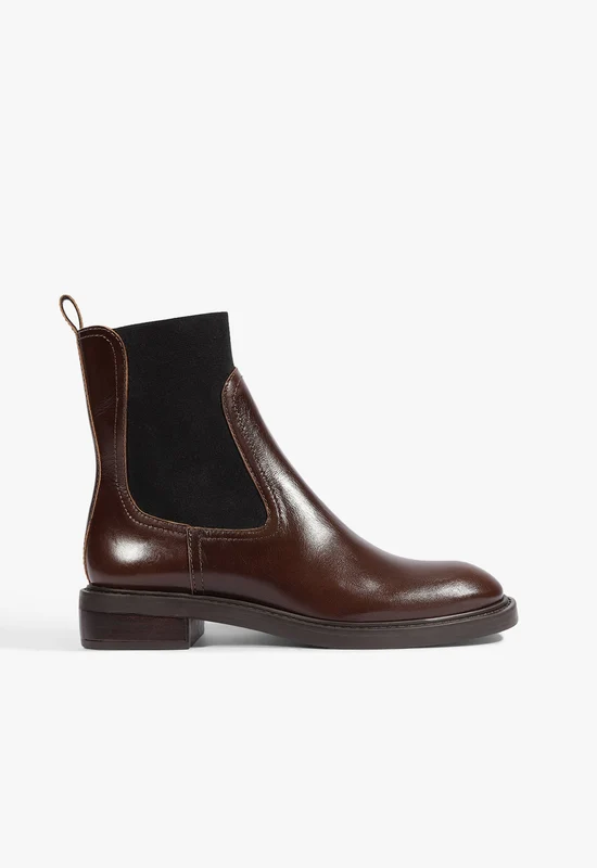 Olivia Leather Bootie 11 / Root Brown / Leather