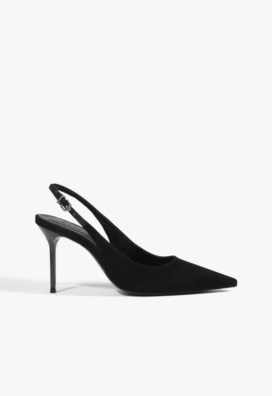 Paola Suede Pump 5 / Black / Suede