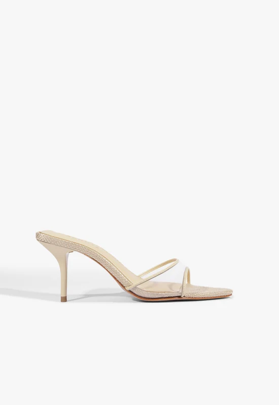 Elodie Vinyl Raffia Sandal 7 / Natural Nibs / Synthetic