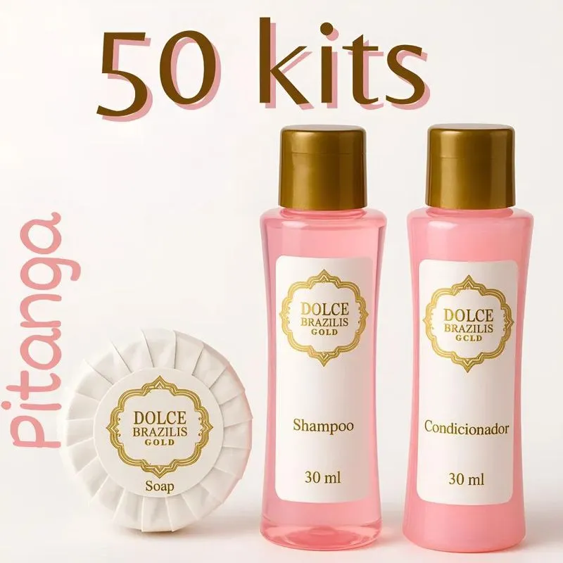 50 Kits Sabonete 20 Grs Shampoo E Condicionador 35 Ml Hotel