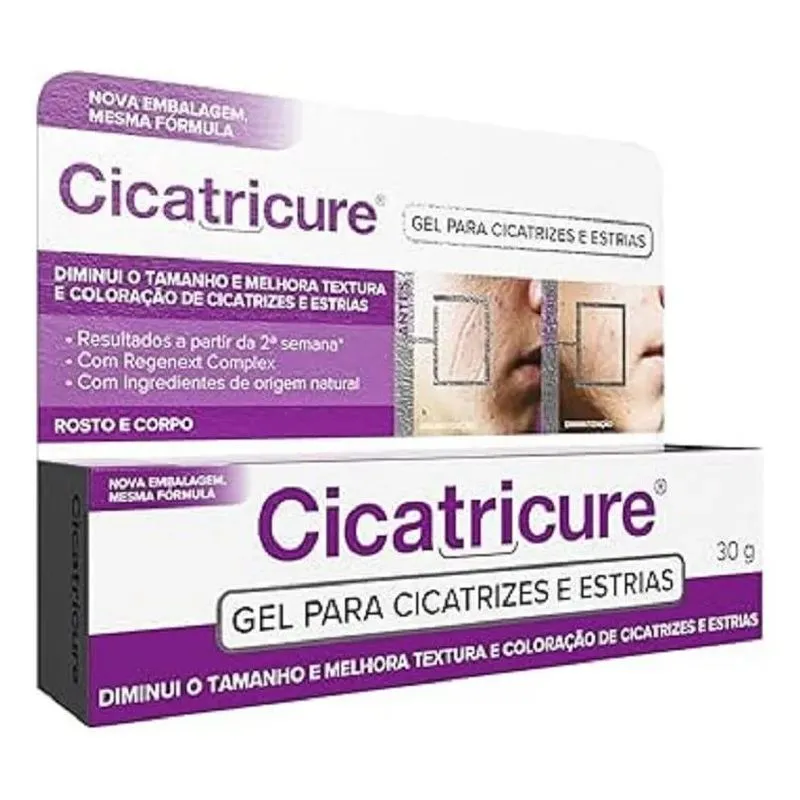 5x Cicatricure Gel Brancas Vermelhas Rugas Pé De Galinha 30g