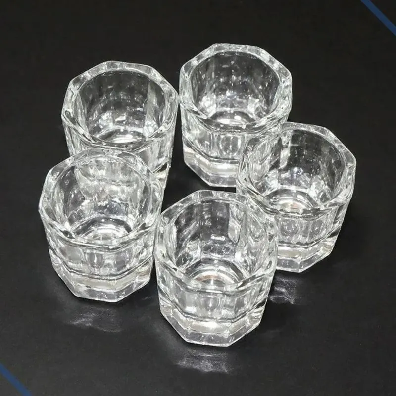 5 Copos Dappen De Vidro Uv Mistura Pó Pigmentos Henna