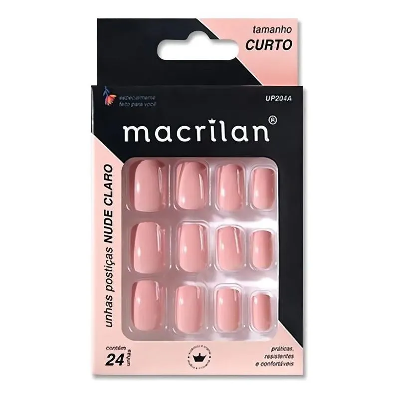 Unhas Postiças Nude Claro Up-204a - Macrilan
