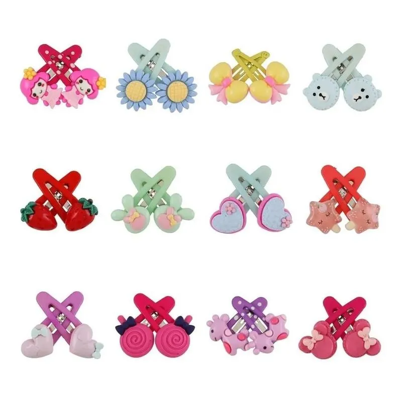 10x 10 Pares De Presilha Tic-tac Para Cabelo Infantil
