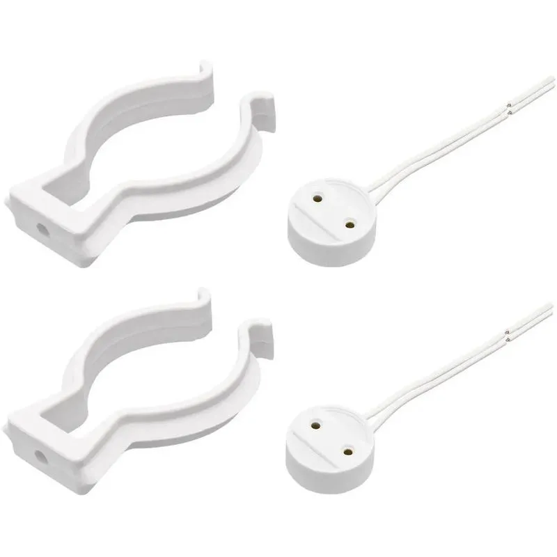 2x Kit 20 Abraçadeira Lampada T8 + 20 Soquete T8 Com Rabicho