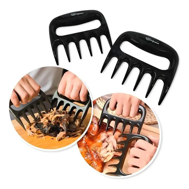Garra De Urso Desfiadores Para Churrasco Garfo 02 Peças