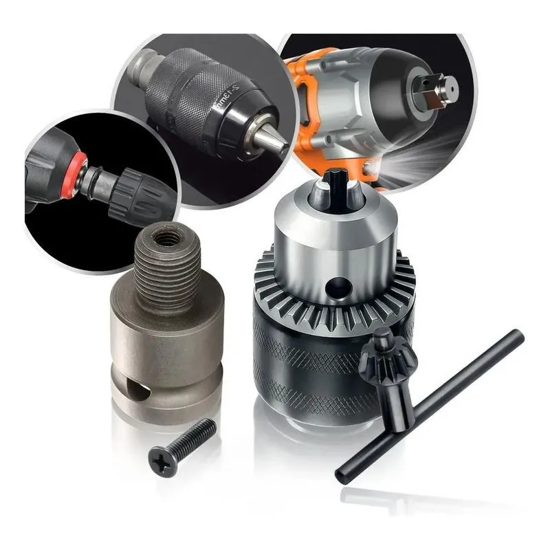 Kit Mandril Chave 1/2 Rosca 1,5-13mm + Adaptador De Impacto