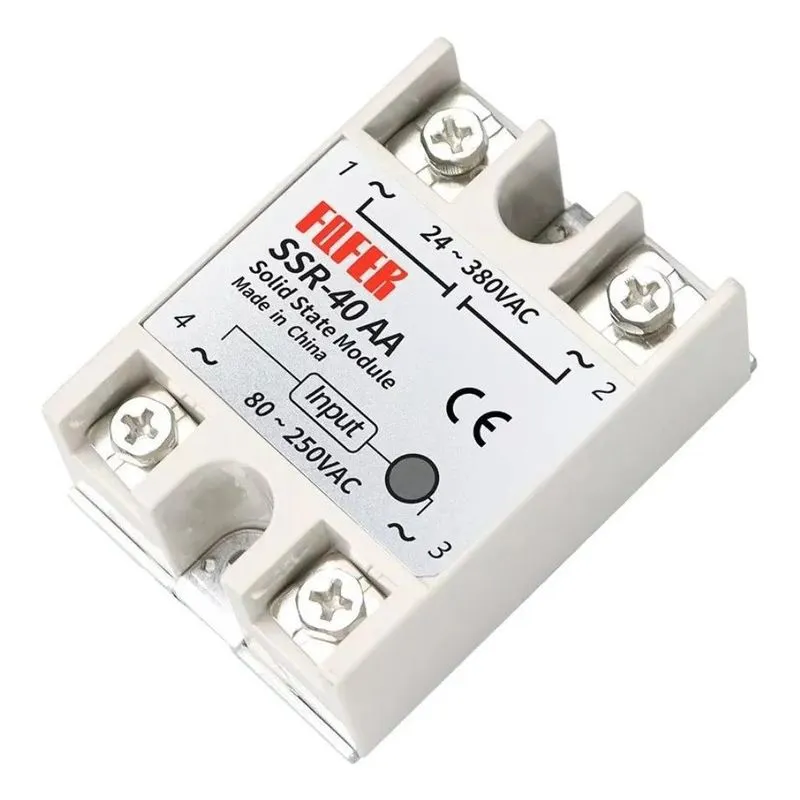 Relê De Estado Sólido SSR Controle AC 110V 220V 40A