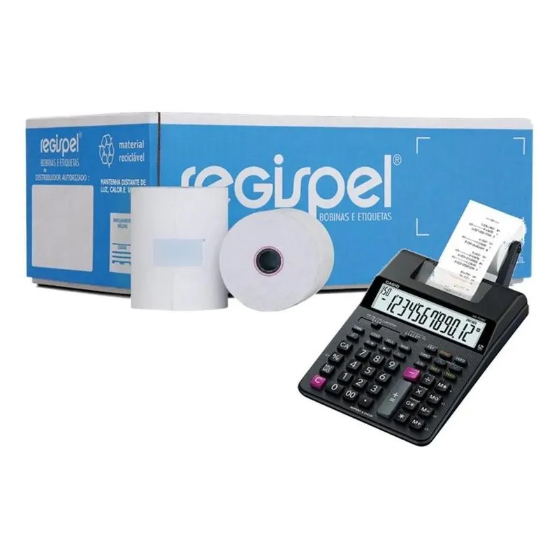 5x Bobina Para Calculadora Regispel 57x30 Com 30 Unidades Co