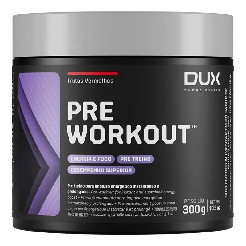 3x Pré Treino - Pre Workout Dux Nutrition 300g Sabor Mango T