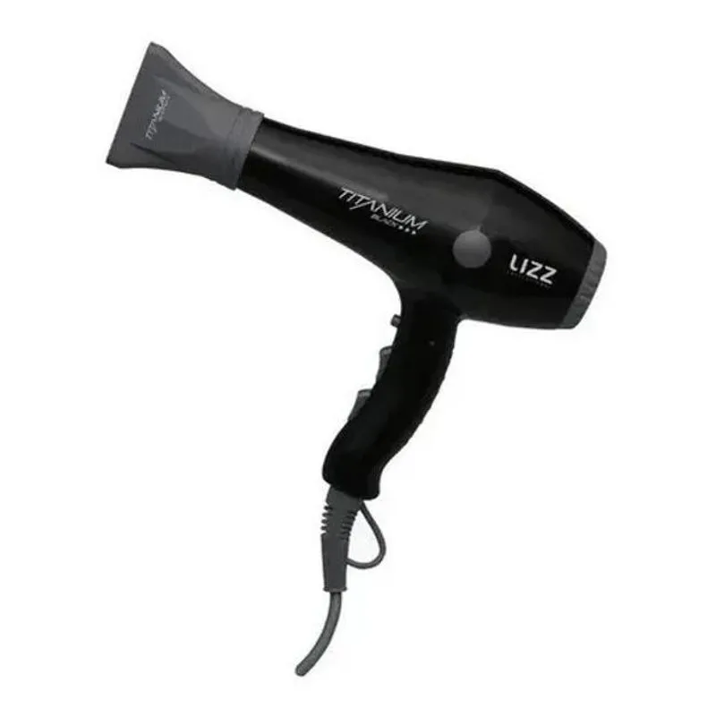 Secador De Cabelo Lizz Titanium Black Preto E Cinza Cor Pret