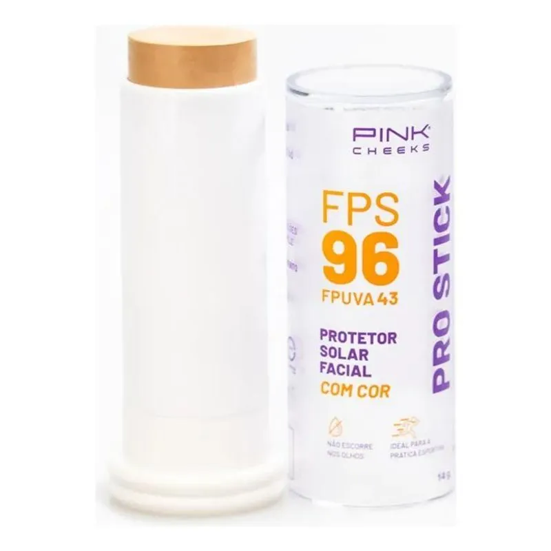 Protetor Solar Bastão Fps 96 Pink Cheeks: Cobertura - Pro10