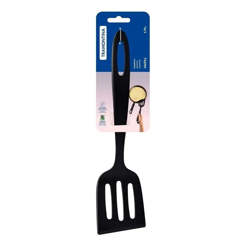 10x Espátula De Cozinha De Nylon Para Teflon Preto De 30 Cm