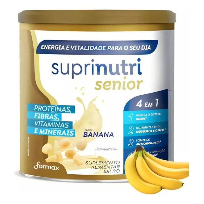 2x Suplemento Alimentar Suprinutri Senior Em Pó Sabor Banana