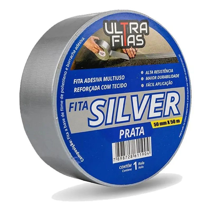 3x Kit 3 Fitas Silver Tape Multiuso Ar Condicionado Vedação