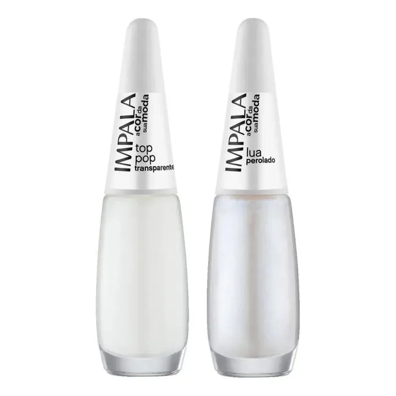 Kit 2 Esmaltes Impala: Crie Unhas Únicas M - Lua / Top Pop