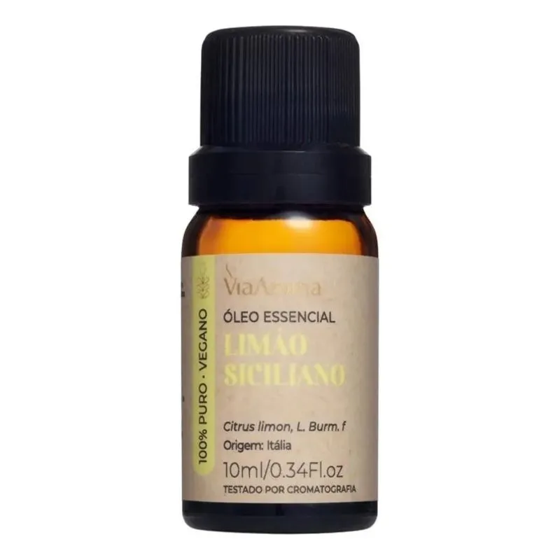 Oleo Essencial De Limão Siciliano 10 Ml 100% Puro- Via Aroma