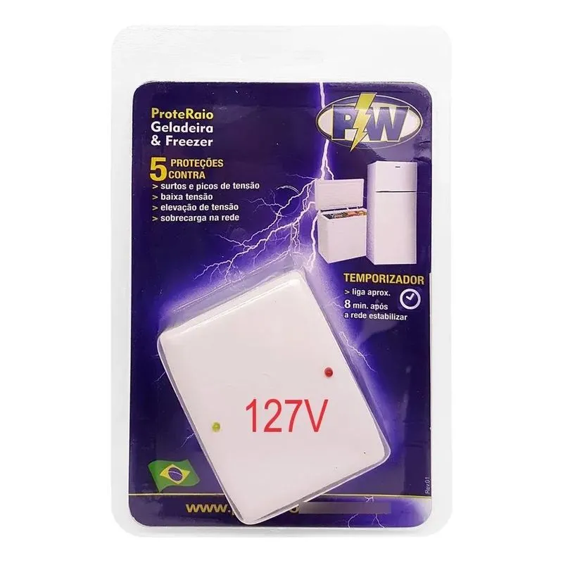 2x Prote Raio 5x1 Instabilidades Elétrica Geladeira &amp; Freeze