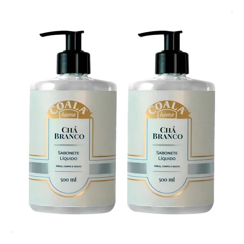 Kit 2 Sabonete Líquido Coala Home - Chá Branco 500ml